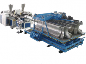 HDPE/PP/PVC Horizontal Type Double Wall Corrugated Pipe Extrusion Line