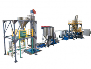 Starch Filled PLA PBAT Twin Screw Compounding And Pelletizing Line